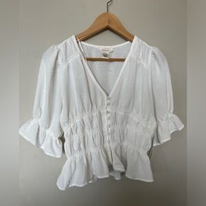 Urban Romantics white frilly blouse